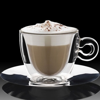 Набор чашек 165мл с блюдцами CAPPUCCINO Thermic Glass, 2шт