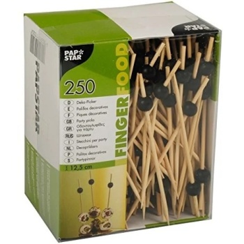 Деко-пика 12.5см 'Черная жемчужина', 250шт