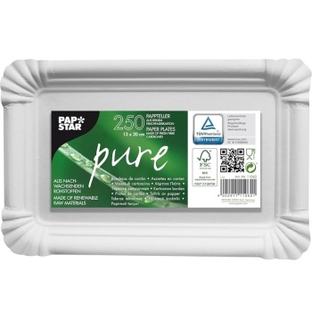 Тарелка 13x20см Pure белая, 250шт