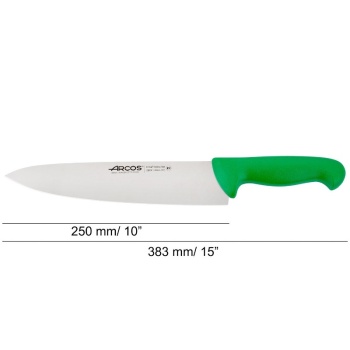 Нож поварской 25см 2900 зеленый