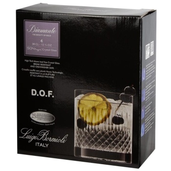 Набор стаканов для виски 380мл DOF Diamante, 4шт
