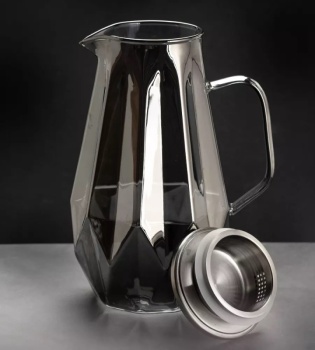 Кувшин 1700мл с метал.крышкой Консул грани/графит