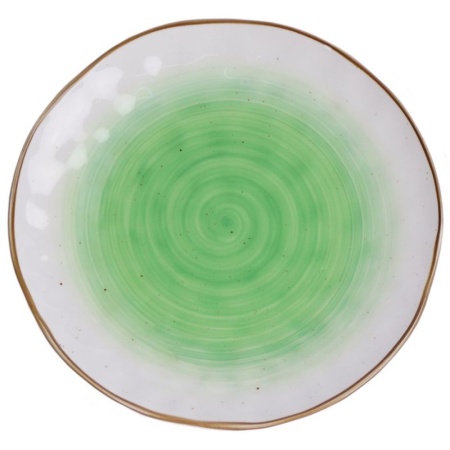 Тарелка круглая Ø19см THE SUN зеленый цвет