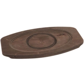 Сковорода овальная 28x19см ILSA на деревянной подставке