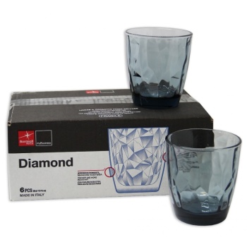 Набор стаканов 385мл DIAMOND синий, 6шт
