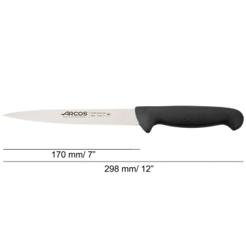 Нож филейный 17см 2900 черный