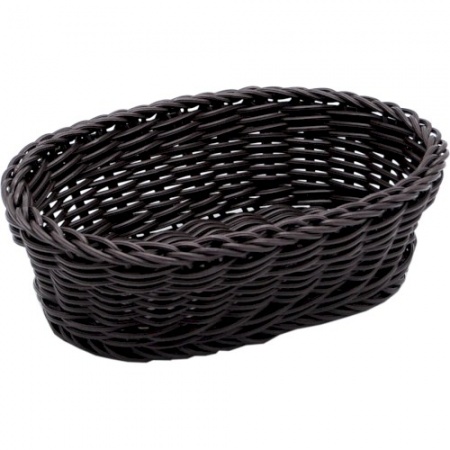 Корзинка для хлеба овальная 24x15x7см коричневая