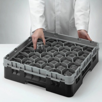 Стойка для бокалов 9.2см на 30 отделений Cambro черный