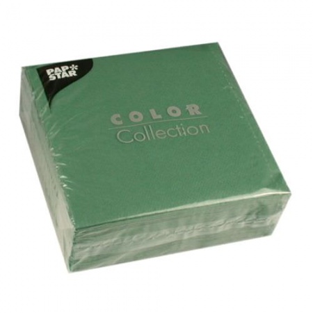 Салфетка 1сл 33x33см COLOR Collection DARK GREEN темно-зеленая, 100шт