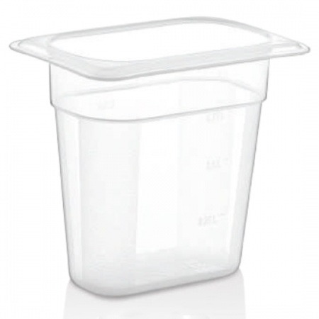 Гастроемкость GN 1/9 176x108x(h)150мм 1л матовая (PP) с крышкой