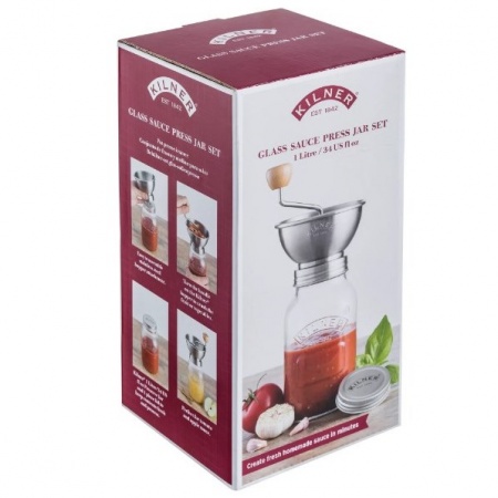 Банка с ручной мельницей для приготовления соуса Kilner