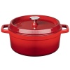 Кокот с крышкой Ø24см 3.5л оранжево-красный