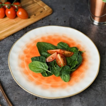 Тарелка круглая Ø27см THE SUN оранжевый цвет