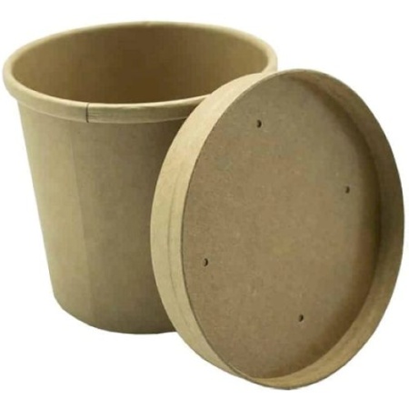 Крышка для супницы 450мл LIDSC450, крафт картон, 50шт