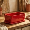 Емкость для запекания 20x11см APPOLIA Red с крышкой и прессом