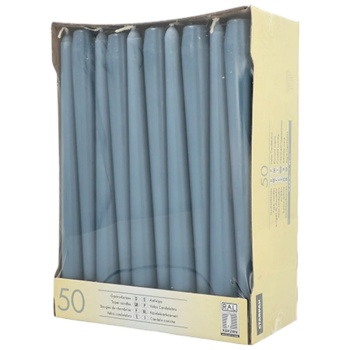 Свеча 25см Ø22мм синяя арктическая Pap Star, 50шт