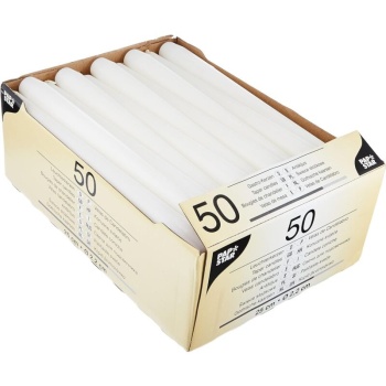 Свеча 25см Ø22мм белая Pap Star, 50шт