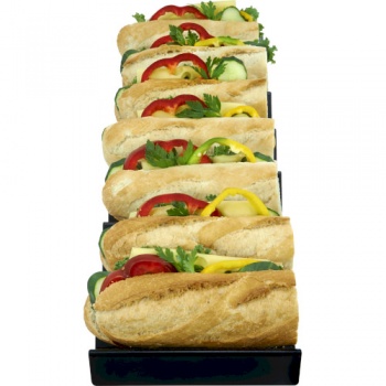 Подставка 58х17см - 7 углов - перф.3мм - черный глянец