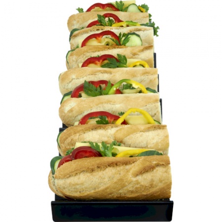 Подставка 58х8.5см - 7 углов - литая - черный матовый