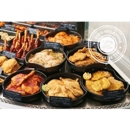 Гастроемкость 5л черная 300x300x100мм в форме полумесяца