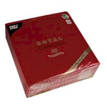 Салфетка 1/4 33x33см ROYAL Collection бордовая, 50шт
