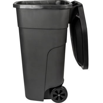 Контейнер для мусора 110л на колесах Plast Team серый