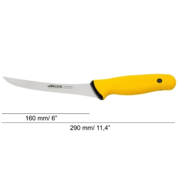 Нож обвалочный 16см изогнутый DUO PRO желтый