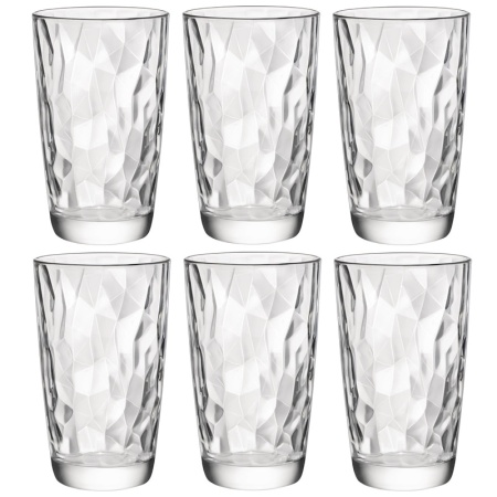 Набор стаканов 470мл DIAMOND прозрачный, 6шт