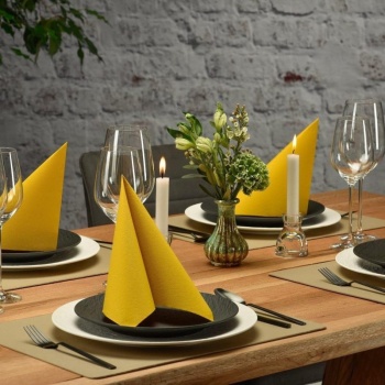 Салфетка 40x40см ROYAL Collection желтая, 50шт