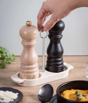 Подставка для мельниц 18см Linéa бежевая с ручкой