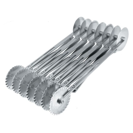 Нож роликовый двухсторонний для теста раздвижной 50см, 10 лезвий