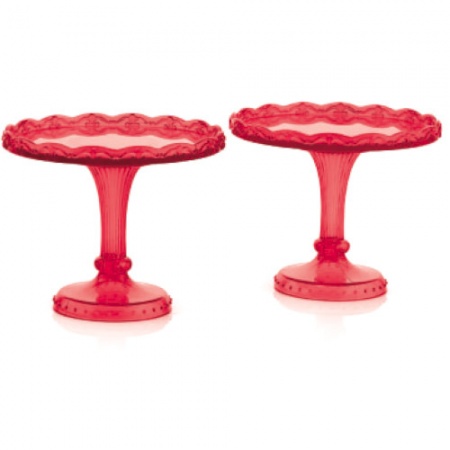 Подставка для торта Ø10x8см Sweetable красная, 2шт
