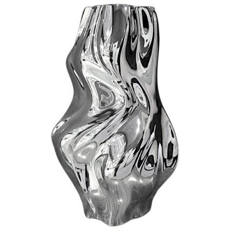 Ваза 32см Flame Silver