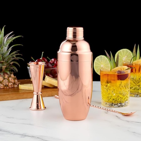 Шейкер барный 550мл Profi-Chef медный цвет