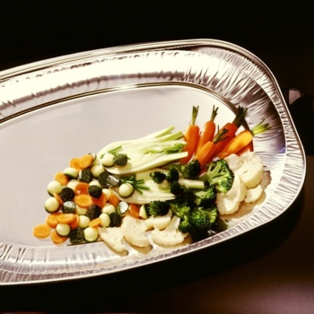 Тарелка из фольги овальная 35x24.5см Pap Star, 3шт