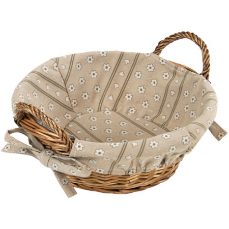Корзинка для хлеба с подкладкой из ткани 30x22x8см