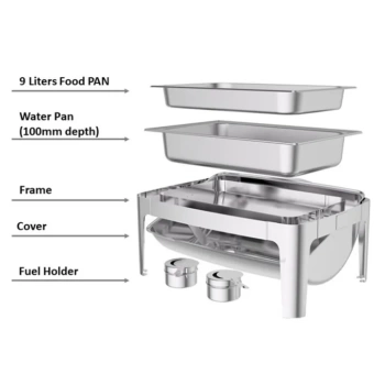 Мармит ROLL-TOP 1/1 Profi-Chef со стеклом и емкостями GN1/2