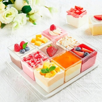 Чаша квадратная 55мл 4.2x4.2x(h)4.7см прозрачная Pap Star, 30шт