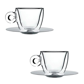Набор чашек 65мл с блюдцами ESPRESSO Thermic Glass, 2шт