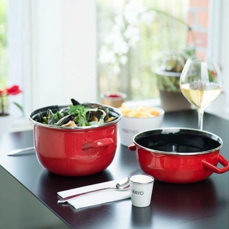 Кастрюля для мидий 2.8л HORECA Ø18x(h)17см красная