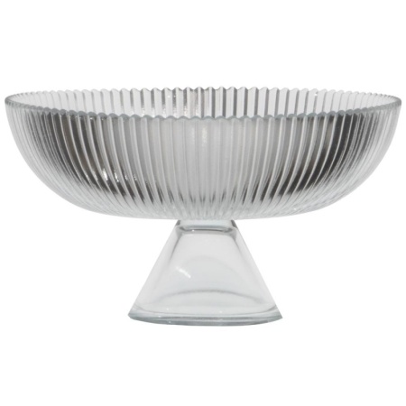 Блюдо для фруктов стеклянное Ø20.5x(h)13.5см Aria прозрачное