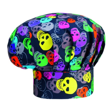 Фартук с нагрудником и карманом, поварской колпак - цвет color skulls - 100% хлопок - 190г/м2