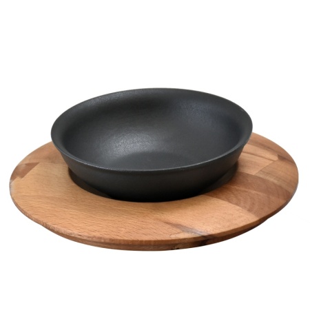 Салатник Ø14см чугунный LAVA на деревянной подставке