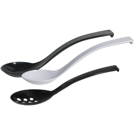 Ложка сервировочная 23.5см Contacto черная перфорированная