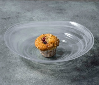 Салатник стеклянный 30x(h)6.5см Ventum белый дым