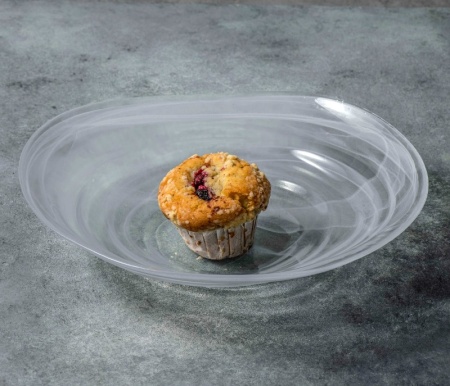 Салатник стеклянный 30x(h)6.5см Ventum белый дым