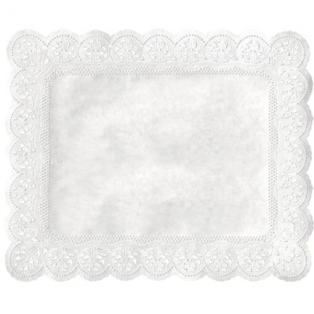 Салфетки кружевные 40x30см прямоугольные, 100шт