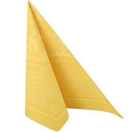 Салфетка 40x40см ROYAL Collection Ornaments желтая, 50шт