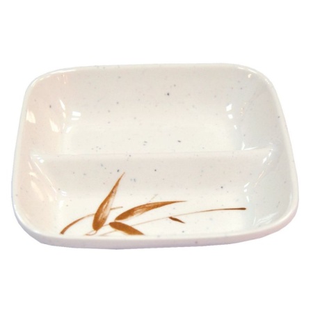 Соусник 8.3x2.3см с двумя отделениями "Элегантный бамбук" меламин