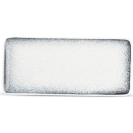 Тарелка прямоугольная 22x10см DUSK black speckled
